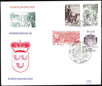 Belgia FDC 1977 Mi 1908-1911 Historical events [OVERIJSE]